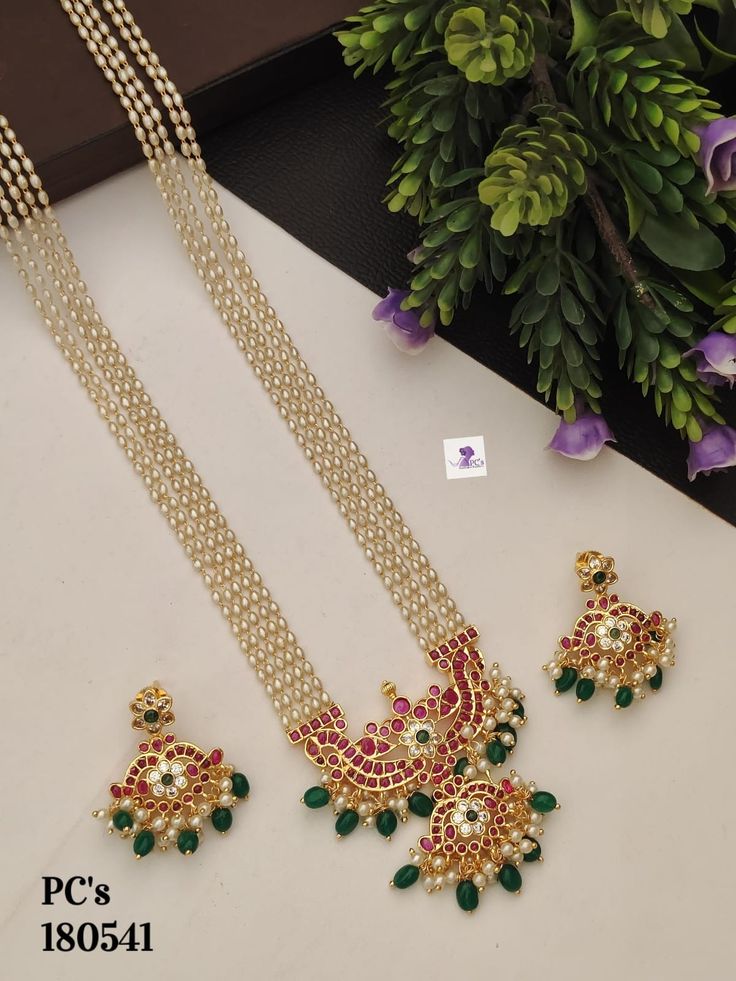 Pushpa Super Diamond and Cut work Necklace