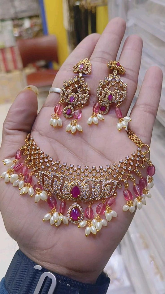 Revathi Super Diamond Necklace Set for you