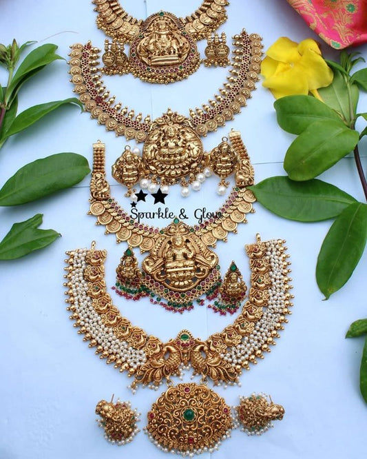 Kempu Kanti Hot Selling Necklace Combo Set