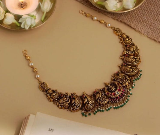 Desired Stone Gold Plated Necklace Set