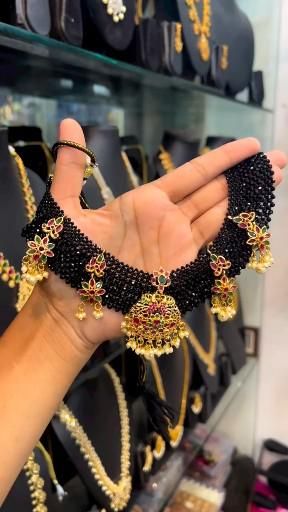 Black Beads Designed For Pushpa Jewellery for you